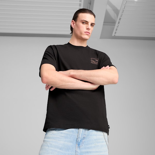 Playera House Of Graphics "What" para hombre, PUMA Black, extralarge